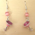 Lets Toast with a Cosmopolitan Accented with Lamp Glass Earrings