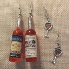 Mixed Wine Bottle Earrings with Wine Glass Earrings #4