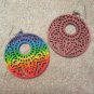 Rainbow Wood Earrings