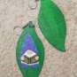 Gnome Reading with FLowers Earrings