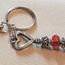 Beaded Keychain - Red Heart Beaded Keychain - Red Heart