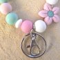 Spring FLower Wristlet Keychain