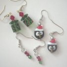 Winter Trio Earring Set #4 Lamp Glass Penguin, Gift, Bead Ornament Winter Trio Earring Set #4 Lamp Glass Penguin, Gift, Bead Ornament