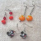 Fall Fest Trio of Lamp Glass Earrings Set 1