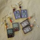 Set of 3 Mini-Book Earrings: Pride & Prejudice, Snow White & Jane Eyre
