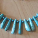 Turquoise Fan accented with Bali Silver Necklace