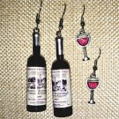 Wine Bottle Earrings with Wine Glass Earrings #6