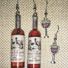 Wine Bottle Earrings with Wine Glass Earrings #7