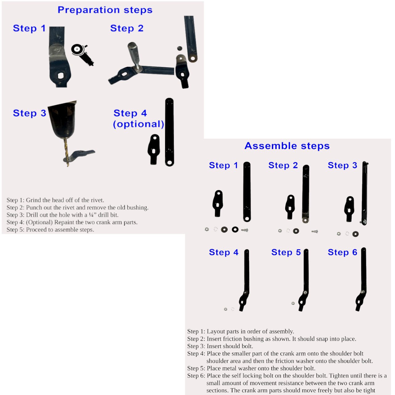 19932002 Firebird Headlight Motor Crank Arm Rebuild Kit