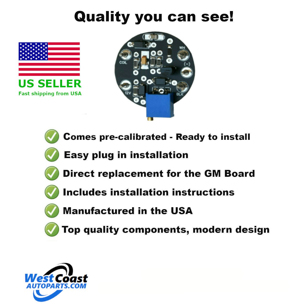 1969-77 Camaro Replacement Tachometer Circuit Board V8