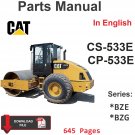 Caterpillar Cat compactor roller CS-533E  CP-533E Parts manual