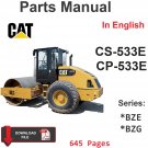 Caterpillar Cat compactor roller CP-533E CS-533E  Parts manual