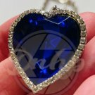 TITANIC HEART OF OCEAN Eternal Love RJ Graziano Pendant Necklace Vintage 1990s