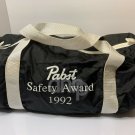 PABST Duffle Bag Olympia Brewery Employee Safety Award 1990's Black White USA