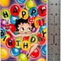 BETTY BOOP Happy Birthday Balloons Card Paper Moon 1980s Vintage SPK12