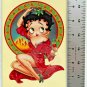 BETTY BOOP Mistletoe Kisses Card Paper Moon 1980s Vintage SPK29