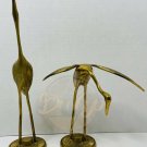 FLAMINGOS Brass Ornamental Statues (2) Bon Marche 1980s Vintage
