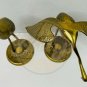 FLAMINGOS Brass Ornamental Statues (2) Bon Marche 1980s Vintage