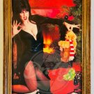 ELVIRA Merry Christmas Card Paper Moon Horror 1980s Vintage Canada 10