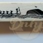 INUIT Bone Letter Opener Double Sided JG Hand Painted Vintage Made USA