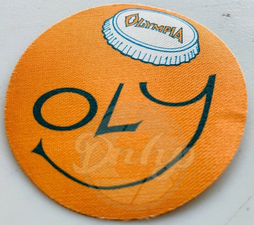 Olympia Oly Beer Cap FELT Decal/Sticker Vintage NOS 1970s Made USA RARE