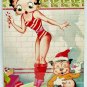 BETTY BOOP Candy Striper Workout Card Paper Moon Graphics 1985 Vintage SPK58