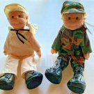 TEENIE BEANIE BOPPERS LOT (2) Sailor Sam Private Pete Posable Arms Legs