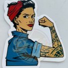 PIN UP GIRLS Strong Arm Tattoo Sticker (1) Made USA