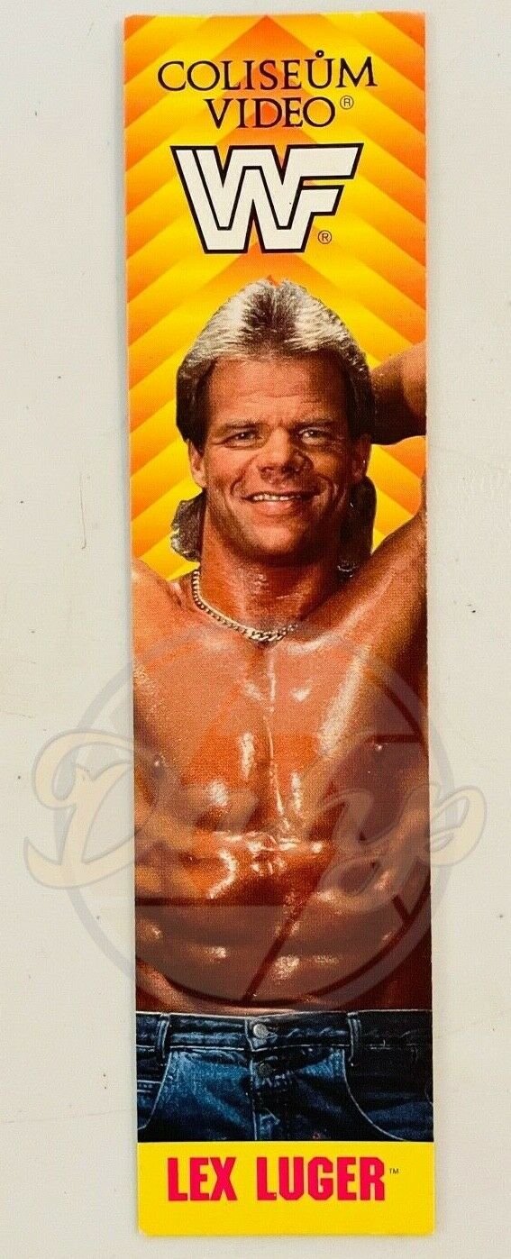 LEX LUGER WWF Bookmark Always Hits The Mark Coliseum Video 1993 USA Vintage
