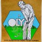 Olympia Beer OLY GOLF Decal/Sticker Vintage 1970s Made USA