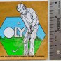 Olympia Beer OLY GOLF Decal/Sticker Vintage 1970s Made USA