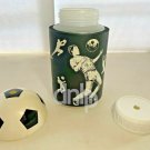MySport Soccer Themed Plastic Drink Container With Koozie Made In USA NEW Vtg
