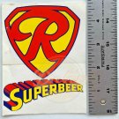 RAINIER BEER SUPERBEER Superman Decal/Sticker Made USA Vintage