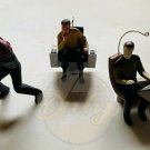 STAR TREK Captain Kirk Data Worf Lot (3) Hallmark Holiday Ornaments Vintage NIB
