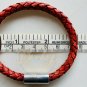 SUKI Braided Bracelet LOT (2) Leather Magnetic Brown/Black Light Brown USA