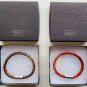 SUKI Braided Bracelet LOT (2) Leather Magnetic Brown/Black Light Brown USA