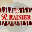 RAINIER BEER Golf Tees (12) Marker Foam Logo Display Holder USA Vintage