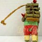 BEARS Anthropomorphic Fishing Hiking Hunting LOT (5) Wood Carved Ornaments