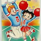 BETTY BOOP Cheerleader Happy Anniversary Card Paper Moon 1984 Vintage SPK02