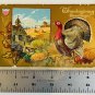 TURKEY FARM Embossed Thanksgiving Greetings Postcard 1908 Posted