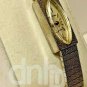 GRUEN 10K White Gold Plated Bezel Band Bracelet 11mm Vintage Manual Wind