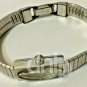 GRUEN 10K White Gold Plated Bezel Band Bracelet 11mm Vintage Manual Wind