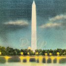 WASHINGTON MONUMENT DC Linen Postcard Blank USA Vintage