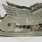 SLEIGH SEAHORSE Pewter Port Double Sided Figurine 1990s USA Vintage
