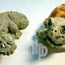 Stone Critter Littles (2) Turtle SCL-024 And Alligator SCL-039 Vtg Made USA