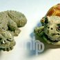 Stone Critter Littles (2) Turtle SCL-024 And Alligator SCL-039 Vtg Made USA