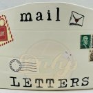 MAIL LETTER Resin Holder Envelope Statue Handmade USA With Stamps Affixed