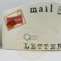MAIL LETTER Resin Holder Envelope Statue Handmade USA With Stamps Affixed