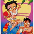 BETTY BOOP Hawaiian Hula Girl Card Paper Moon Cards 1980s Vintage SPK17