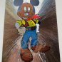COWBOY MICKEY MOUSE Disney Foil Postcard No Postmark NOS England Vintage